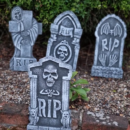 Set halloween tombstones - set, 4