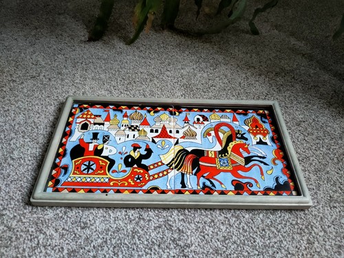 Vintage ceramic tiles framed - ceramic,