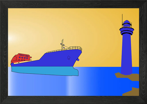 Ship framed wall art - framed,