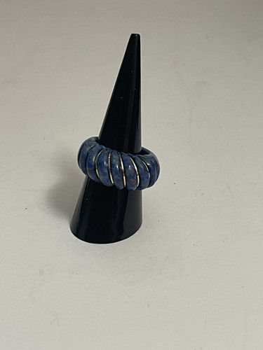 Curved lapis lazuli and 14k - lazuli,