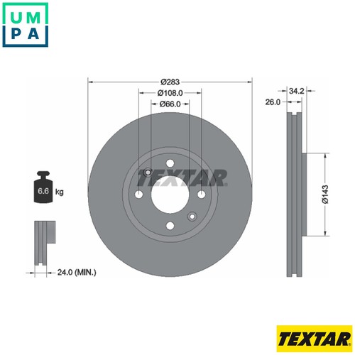 Brake disc 92111603 for - brake,