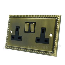 Georgian Antique Brass 1 Gang