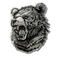 Embroidered angry bear sew - angry, or