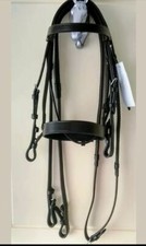 HUNTER BRIDLE HUNT BLACK BROWN WITH RUBBER REINS SHETLAND TO X FULL *FREE POST*