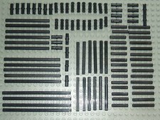 Lego Technic 100 x Black Axle & Pin Set . A Perfect selection of every main size