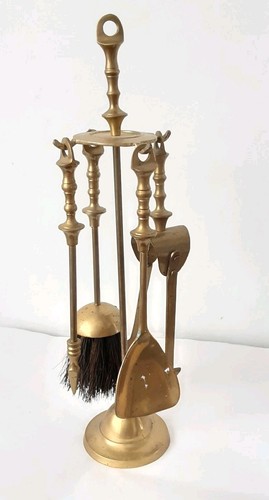 Brass fireside companion set - companion,