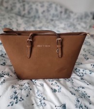 Large Women's Leather Shoulder Bag  from HOUSE OF MILAN colour Brown 