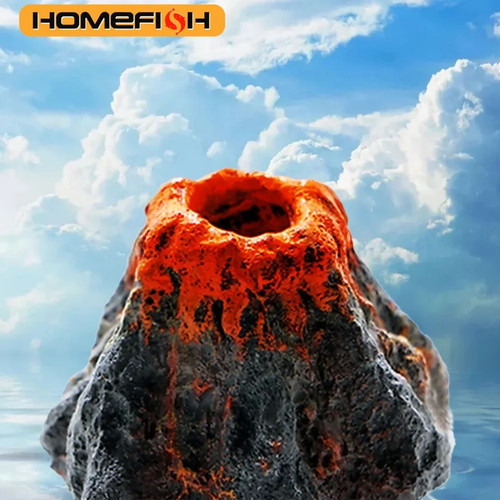 Aquarium volcano rockery - aquarium,