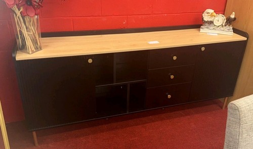 Large black sideboard - sideboard, (3880)