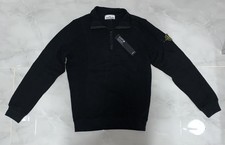 Men's Black Stone Island Sweater Cardigan Pullover Small