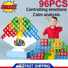 96Pcs Tetra Tower Balance Stacking Blocks Game Team Toys Gifts for Kids & Adults