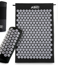 ASDWorld Yoga Acupressure Mat and Pillow Set Relieve Stress/Pain USED