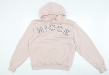 Nicce Unisex Pink Logo Pullover Hoodie - Size M