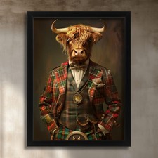 Highland Cow In A Kilt
