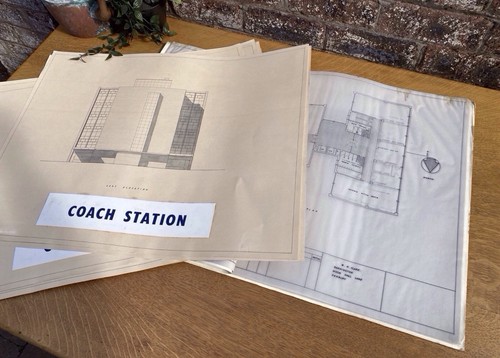 Vintage drawings architect - vintage,