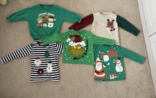 Boys Christmas Tops & Jumpers 5 Pcs F&F, NEXT, Tesco 3-4 Years