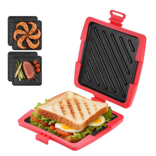 Microwave sandwich maker red - microwave, maker,