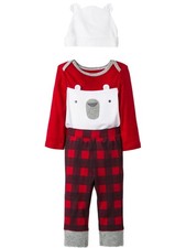 Infant Boys 3 Piece Red Polar