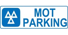MOT Parking Sticker MOT Station Sign Garage Sticker 