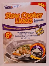 Slow Cooker Liners Pk of 5 For Round & Oval Slow Cookers Disposable Bags Liner