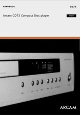 Arcam CD73 - CD Player - Operating Instructions - USER MANUAL 