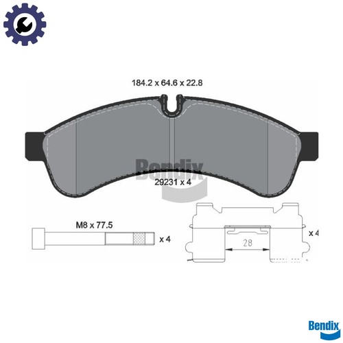Brake pad set disc - set,