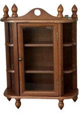 Vintage Wooden Curio Cabinet