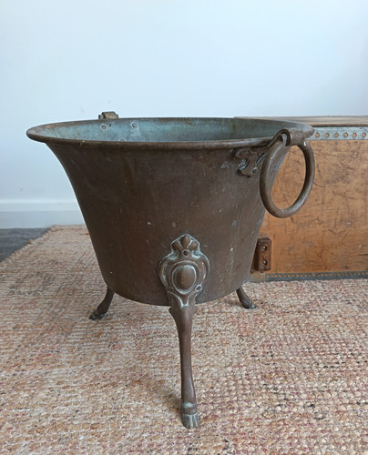 Antique brass hoof feet cache - antique,