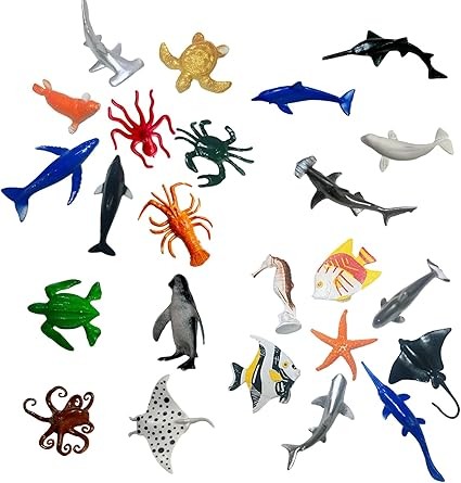 24pcs mini sea animal toys - mini,