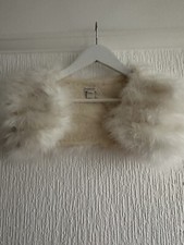 CREAM FEATHER BOLERO 7/8 YRS