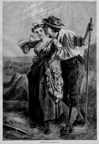 Young couple farmers - farmers, making