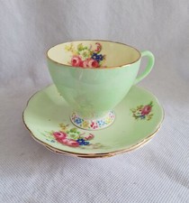 FOLEY "RARE PATTERN" TULIP 1X CUP 2X SAUCER E.Brain & Co Vintage Bone China 1850