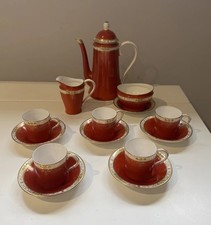 Antique Royal Worcester For Mappin And Webb Coffee Set 1920’s