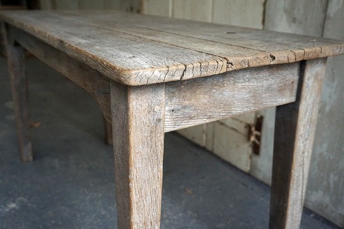 Small antique oak side - , table