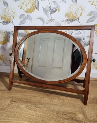 Antique oval inlaid mahogany - oval,
