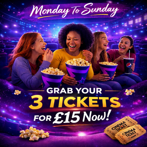 Cineworld cinema tickets - 3x,