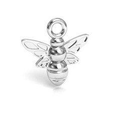 Sterling Silver Small Bee Charm | 10.5mm 925 Jewellery Finding