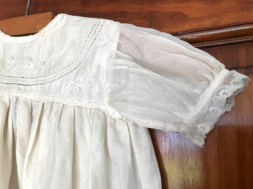 Antique christening gown silk - christening,