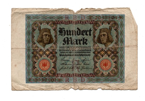 1920 germany 100 mark - 1920, post