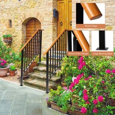 Wrought iron wood handrail - wrought,