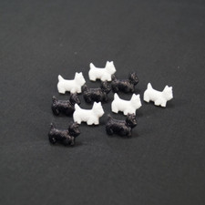 Buttons 17mm scottie dog - x,
