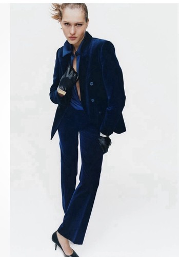 Zara navy velvet - zara,