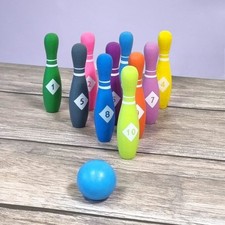 House of Marbles Wooden Skittles Set - Classic Bowling Game for Family Fun