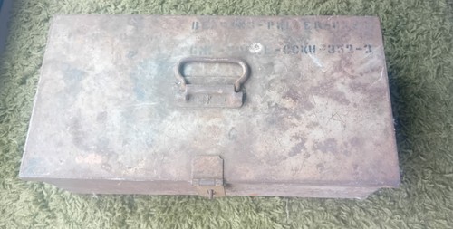 Vintage metal ammunition box - vintage,