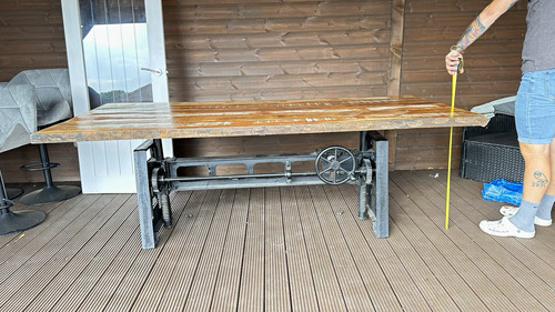 Adjustable height cast iron - height,