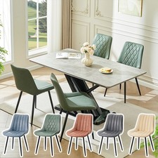 Faux leather dining chairs - dining,