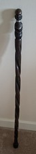 Vintage Hand Carved Ebony African Walking Stick 36 Inches