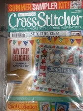 Cross Stitcher magazine Summer 2025 Coastal Collage, Herbs, Vintage + SamplerKit
