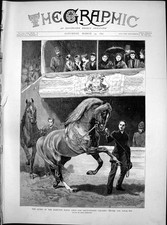 Old Print Queen Islington Horse Show Prize Winners Parade Royal Box 1891 19th