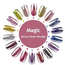 MAGIC MIRROR NAILS SUPER CHROME POWDER Mirror Shimmer Effect Trendy Nail (AX1)